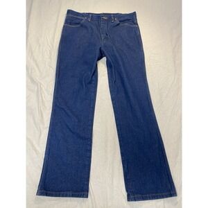 Wrangler 36x32 Blue Denim Jeans Straight Leg Western Cowboy Classic